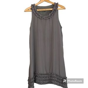 Forever 21 xxi gray sleeveless, ruffled dress. Women’s size 8/10.
